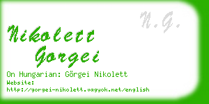nikolett gorgei business card